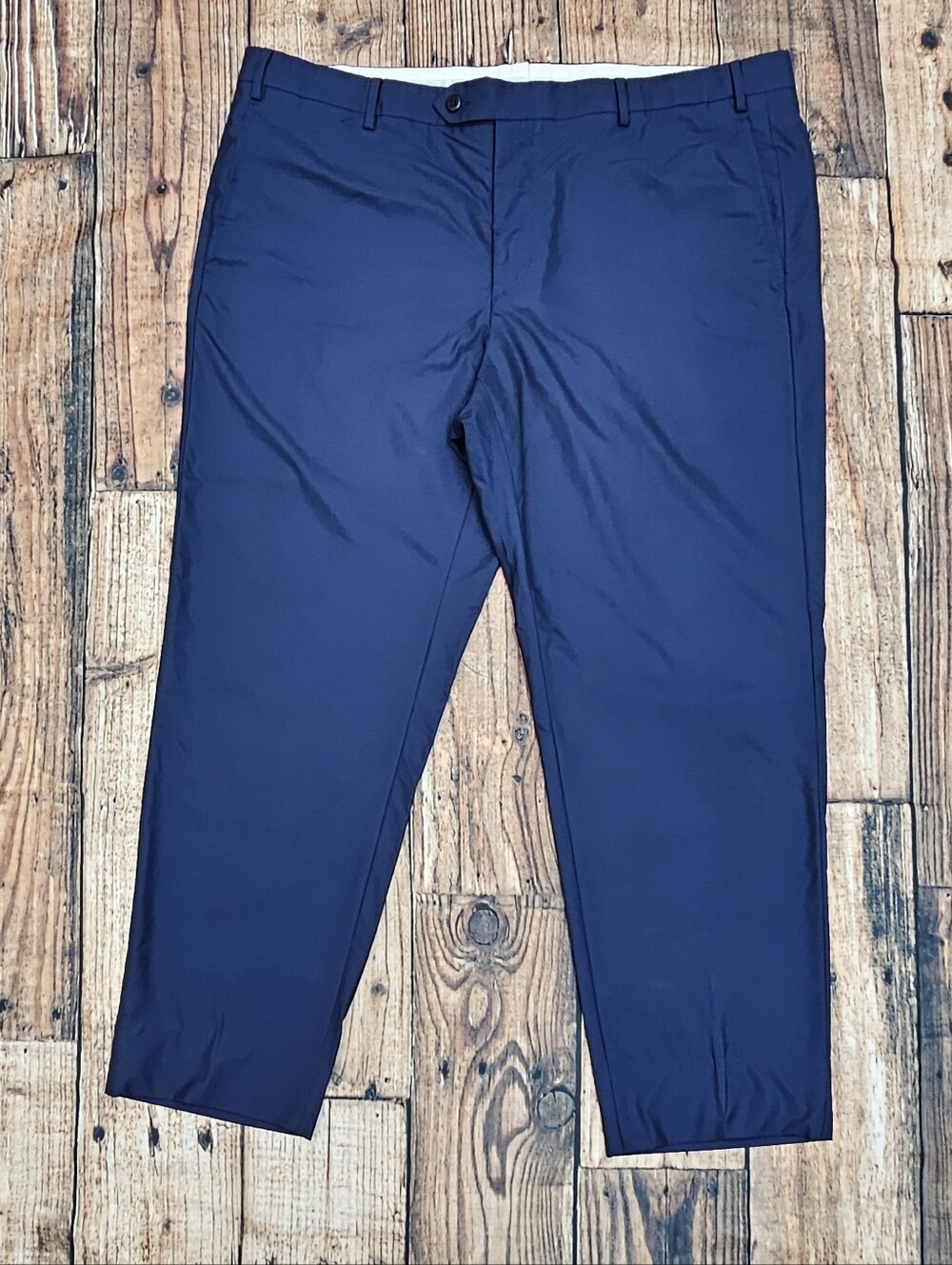 Zanella Platinum Flat Front Wool Dress Pants Size 42x28 Business Casual Office